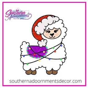 Christmas Llama Template & Digital Cut File