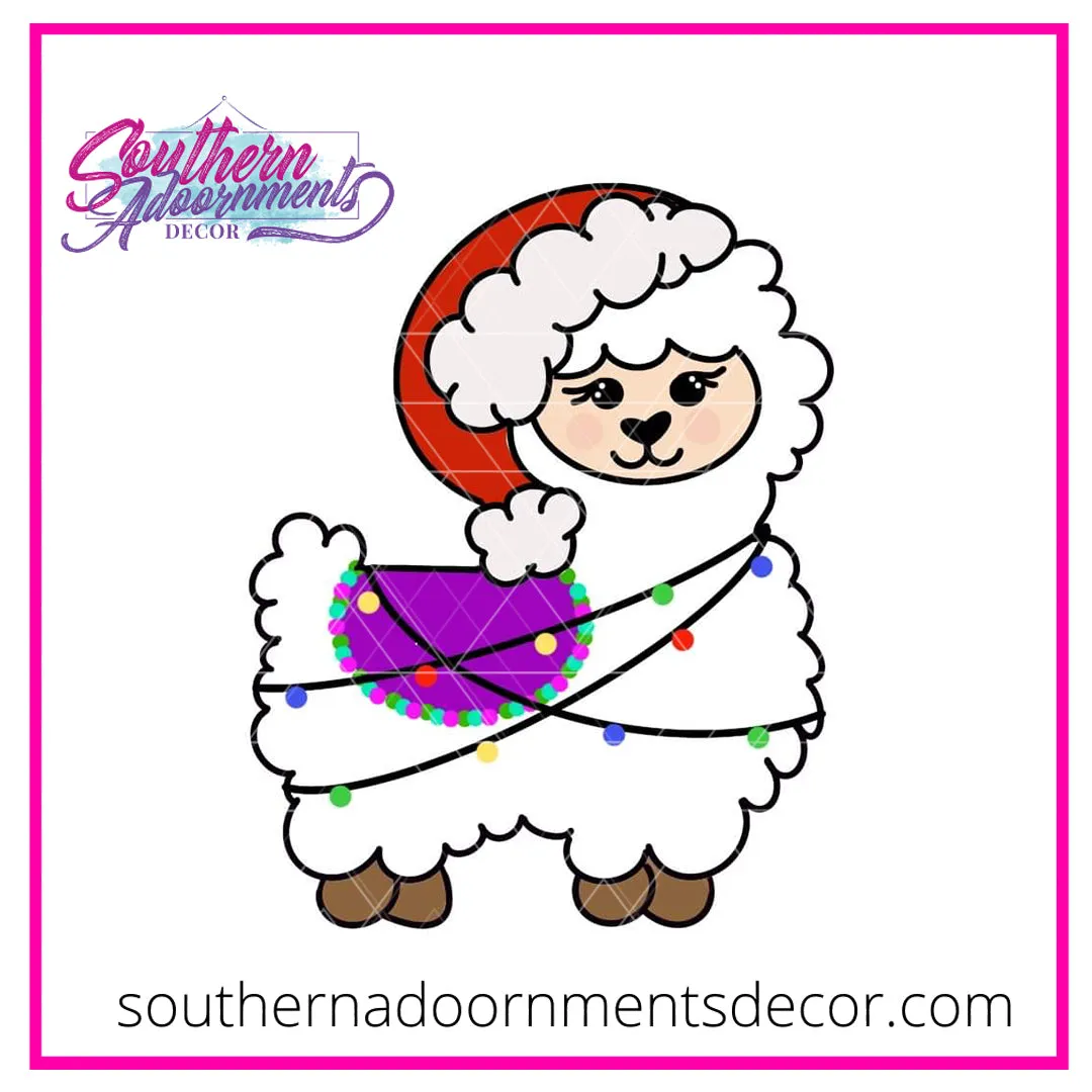 Christmas Llama Template & Digital Cut File