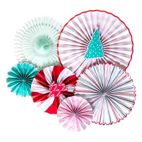 Christmas Paper Fan Set