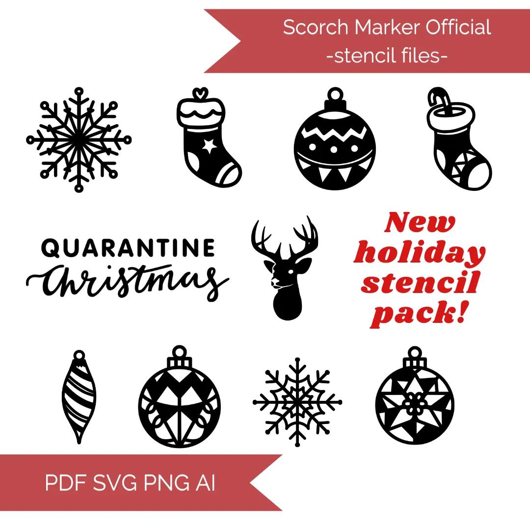 Christmas Stencil Files! 2020 [AI SVG PNG DXF]