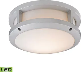 Colby 1 Light Outdoor Led Flushmount In Matte Silver