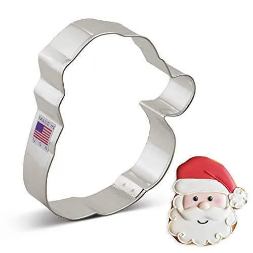 Cookie Cutter Santa Face 4 -1/4"