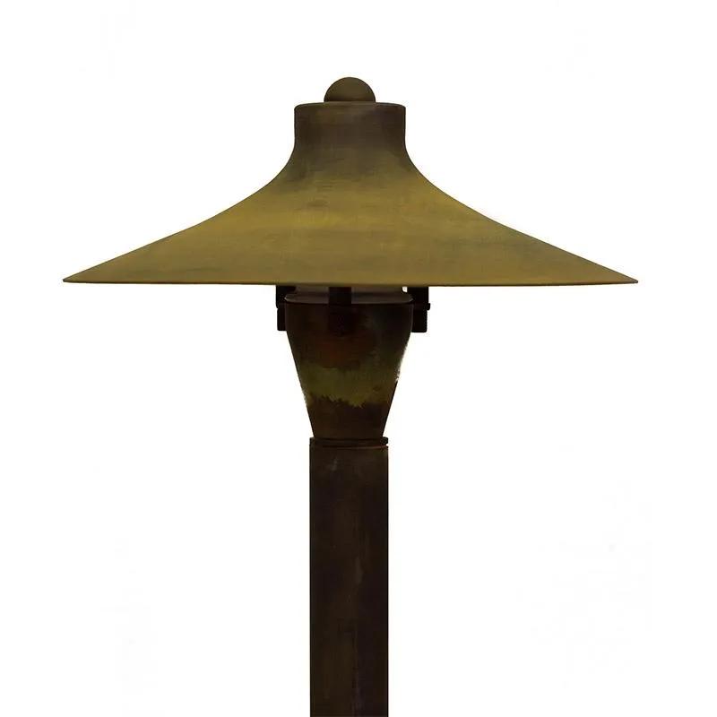 CopperMoon CM.720-20CG 12V Copper 8" Commercial Grade Path Light Top, 18" Copper Stem With Stake