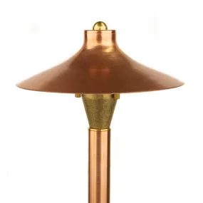 CopperMoon CM.720-20CG 12V Copper 8" Commercial Grade Path Light Top, 18" Copper Stem With Stake