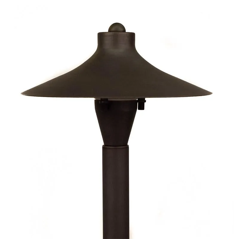 CopperMoon CM.720-20CG 12V Copper 8" Commercial Grade Path Light Top, 18" Copper Stem With Stake