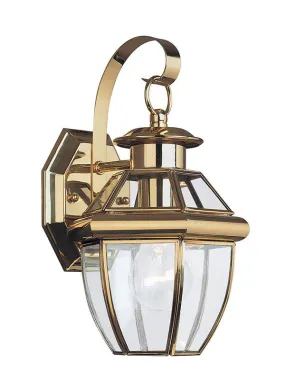 Curved Beveled Glass Polished Brass 1 Lig