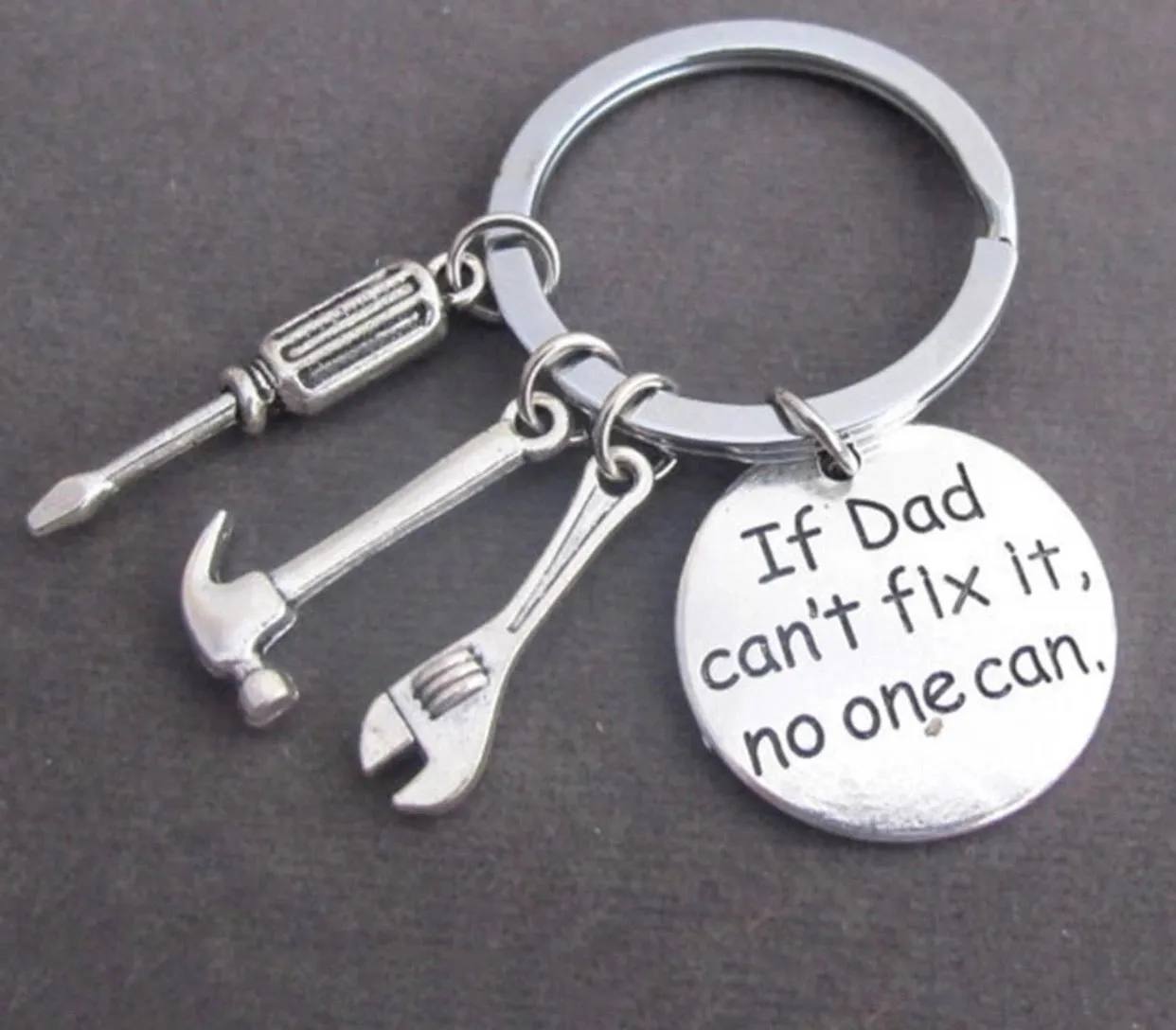 Dad tool charm keychain