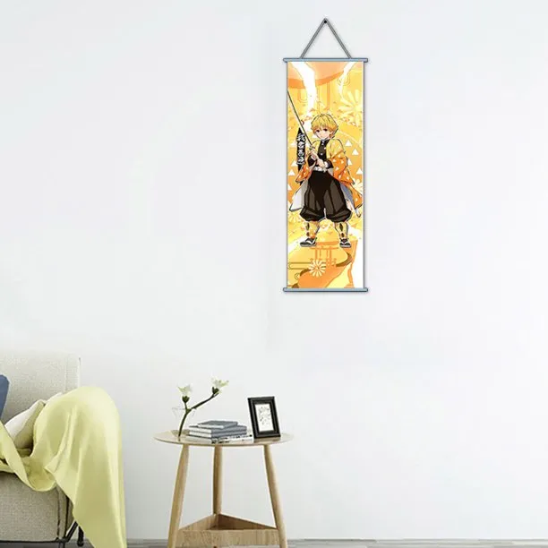 Demon Slayer Zenitsu Agatsuma Slaying Corps Anime Poster Wall Scroll | 70 x 25 Cms |