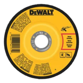 DeWalt® Type 27 Depressed Center Wheels, 5 in, A24R Grit, Aluminum Oxide, 1/4 in Thick, DW4623