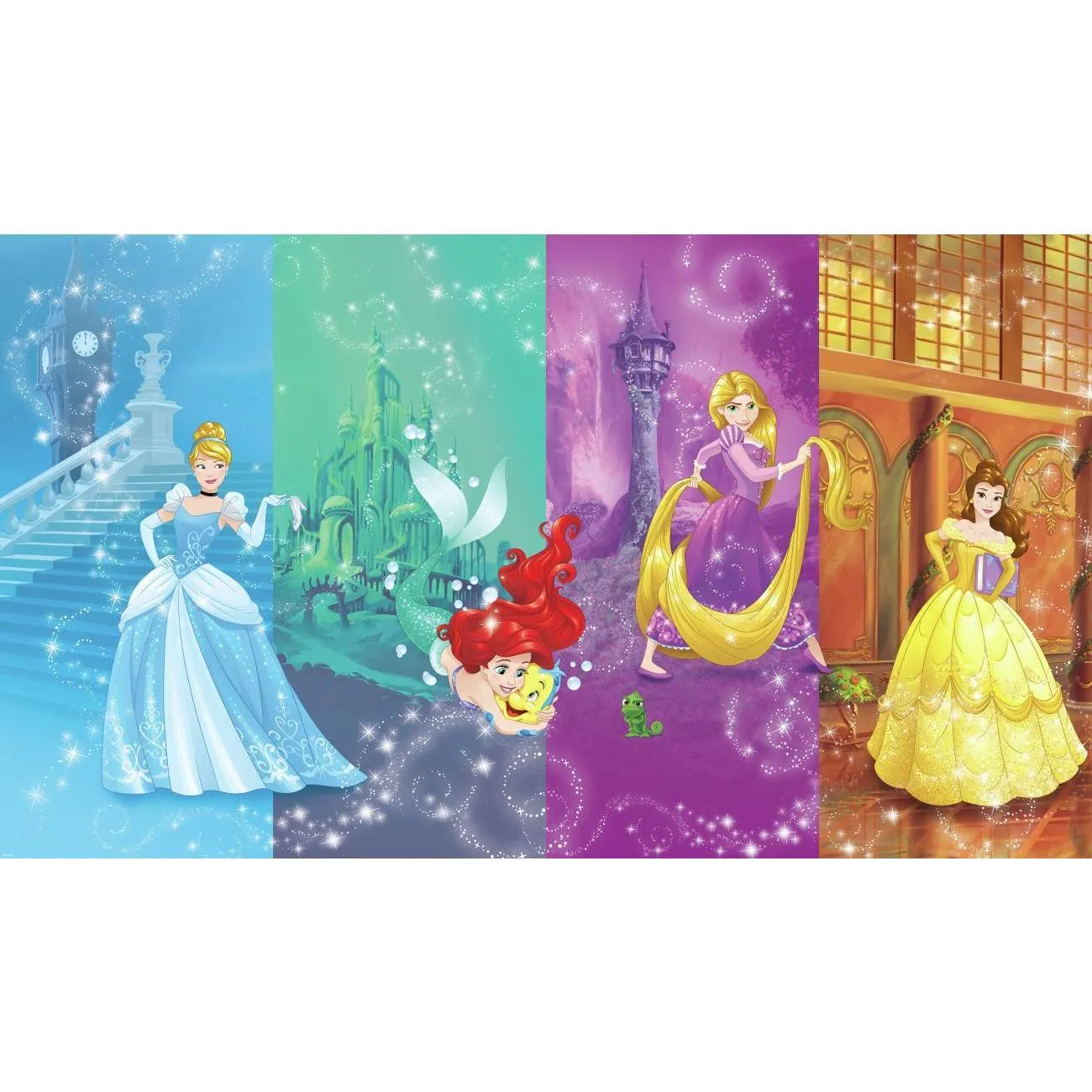 Disney Princess Scenes Spray and Stick Wallpaper Mural