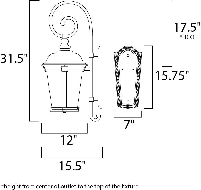 Dover E26 Outdoor Wall Sconce