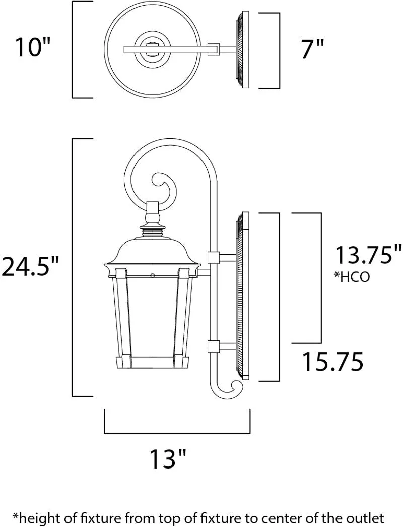 Dover E26 Outdoor Wall Sconce