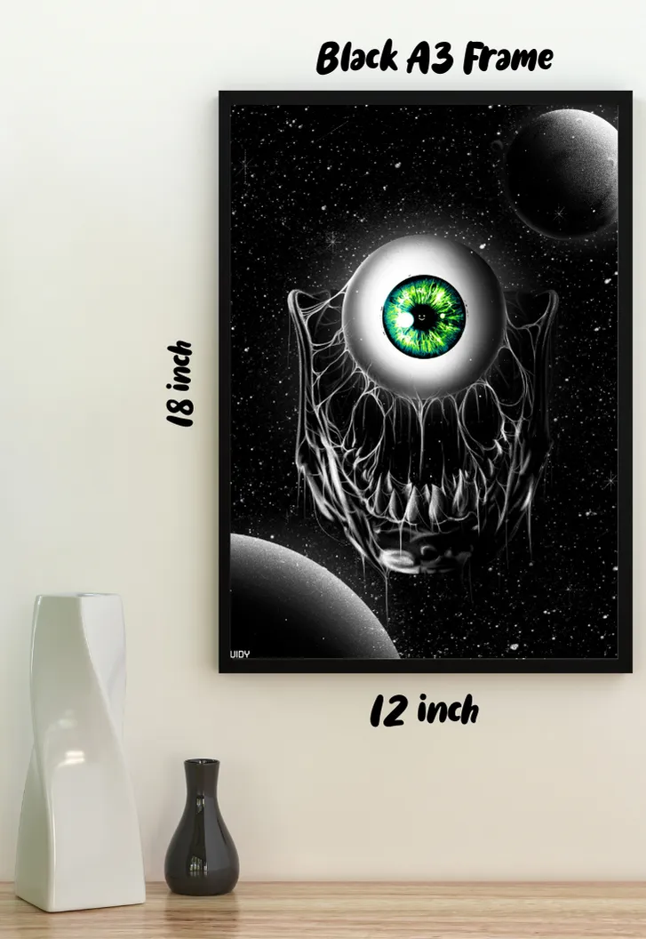 Eye Ball Skull Space Poster