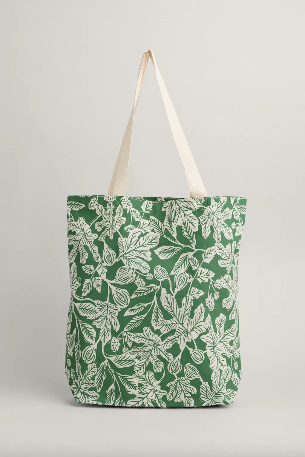 Foldaway Canvas Shopper- Fig Tree Lino Hedgerow