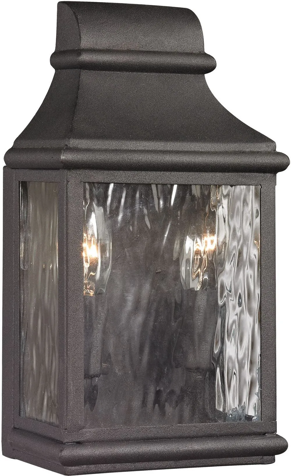 Forged Jefferson 2 Light Outdoor Sconce In Charcoal