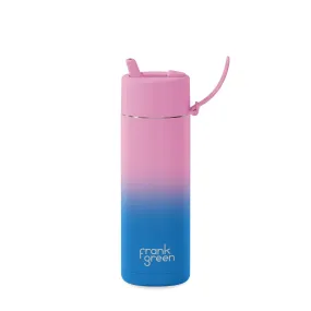 Frank Green 595ml Ceramic Reusable Bottle Gradient With Flip Straw Lid