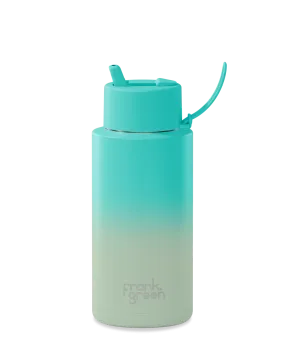 Frank Green Bondi Bliss Gradient Gradient Ceramic Reusable Bottle with Flip Straw Lid 1,000ml (34oz)