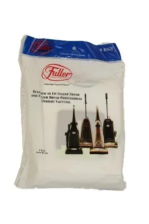 FULLER BRUSH PAPER BAGS-6PK GENUINE ,UPRIGHT,ALL MODELS #06.181