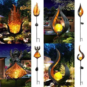 Garden Solar LED Crackle Waterproof Light