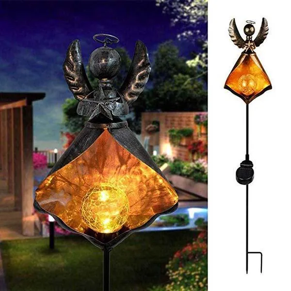 Garden Solar LED Crackle Waterproof Light