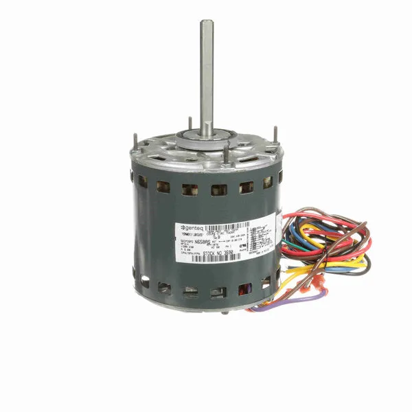 Genteq Direct Drive Motor, 1075 RPM, 3/4 HP, 208-230 V, 48 Frame, Open Air Over