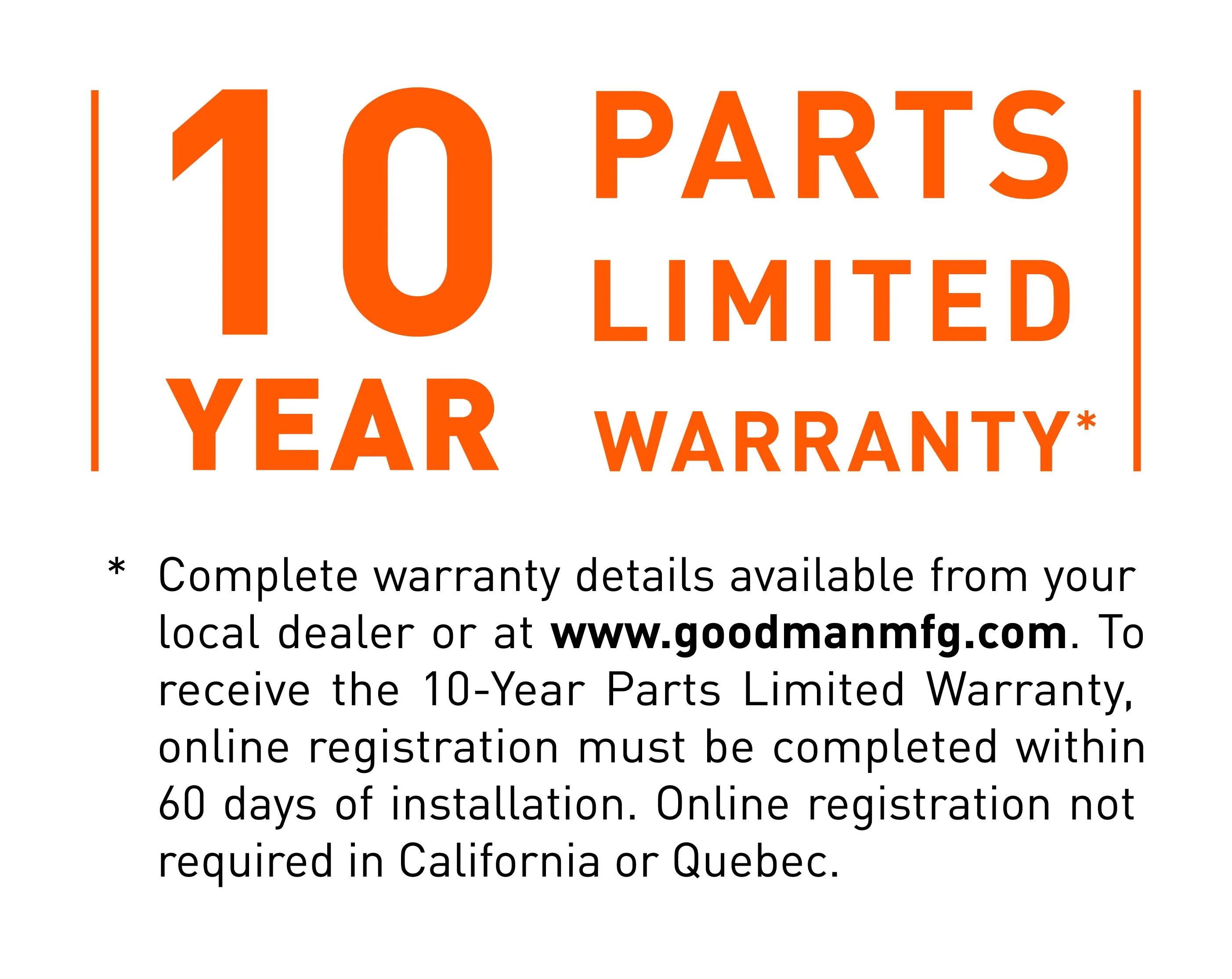 Goodman 2.5 Ton 15.2 SEER2 System: Air Conditioner Condenser Model GLXS4BA3010, Horizontal Coil Model: CHPTA3630C3,  Blower Model: MBVB16CP1X00