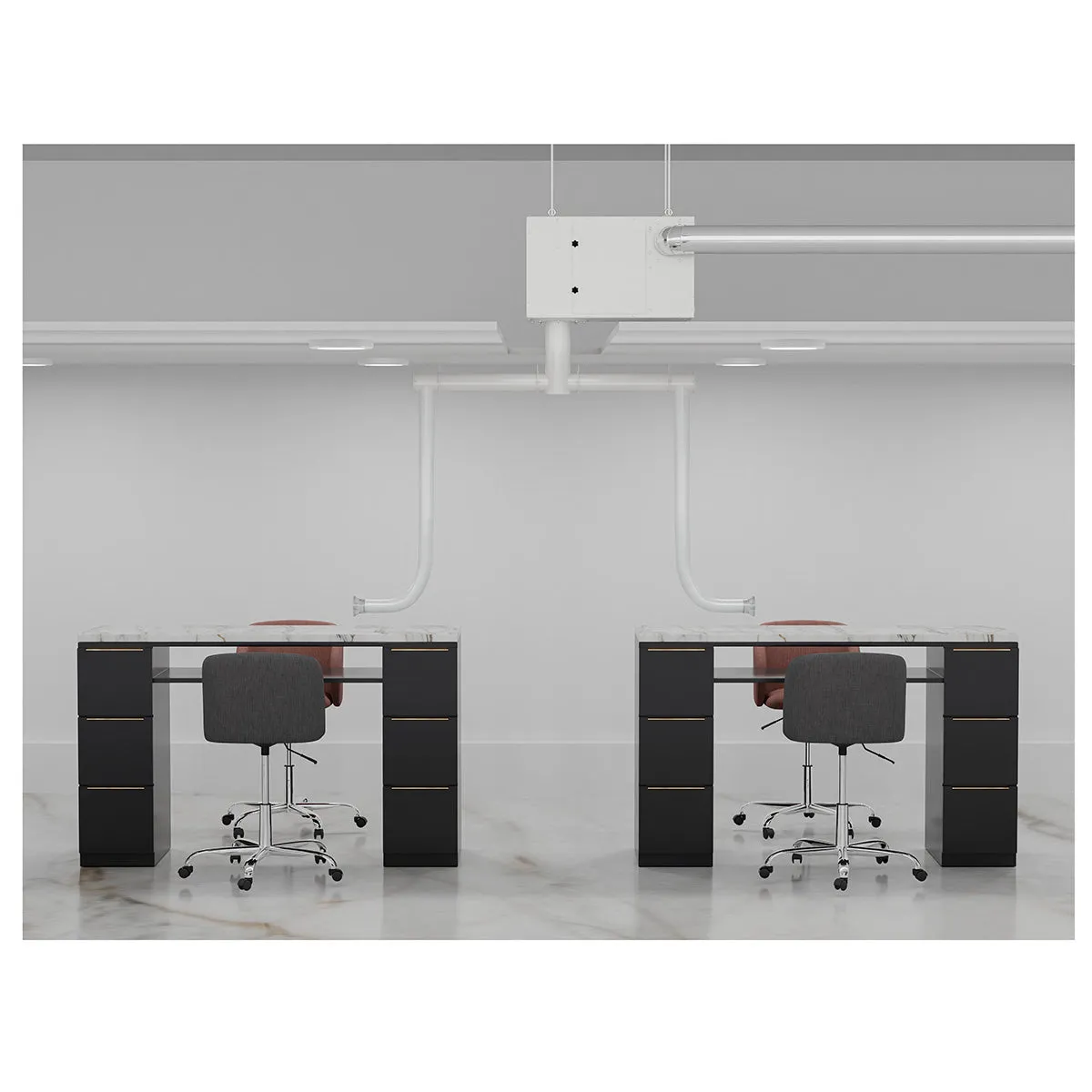 HealthyAir Ceiling-Mount Local Exhaust Ventilation System for Dual Station Source Capture