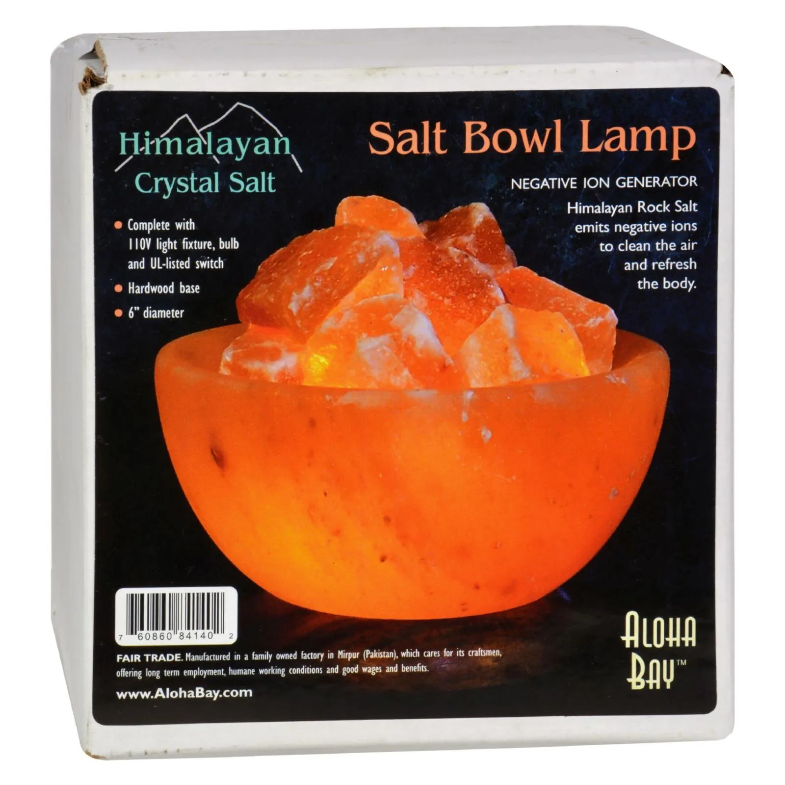 Himalayan Salt Bowl Lamp with Stones