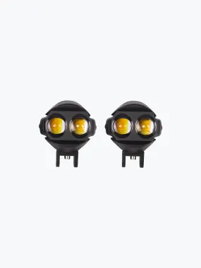 HJG 2 LED Pod Dual Color Pair Fog Light Round