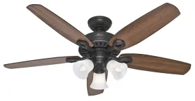 Hunter 53238 Ceiling Fan, 5-Blade, Brazilian Cherry/Harvest Mahogany Blade, 52 in Sweep, Fiberboard Blade, 3-Speed :EA: QUANTITY: 1