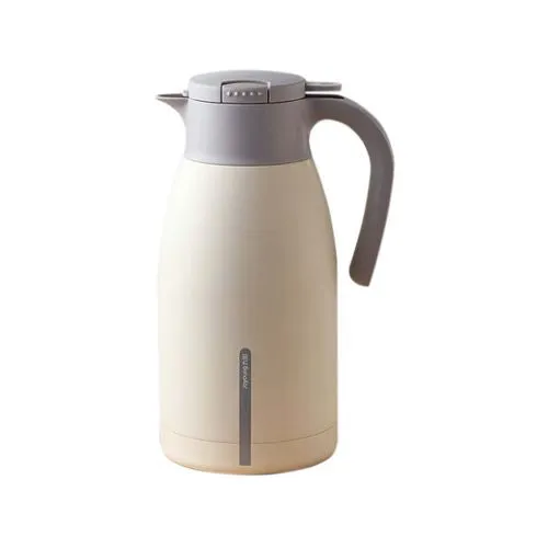 JoYoung Stainless Steel Thermos Flask Insulated Vacuum Jug 1.9L Cream B19LF2A