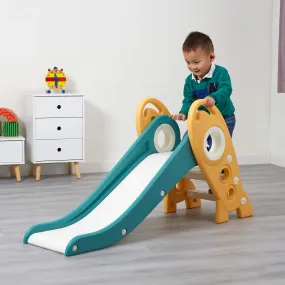 Kids Foldable Rocket Slide - Green & Gold