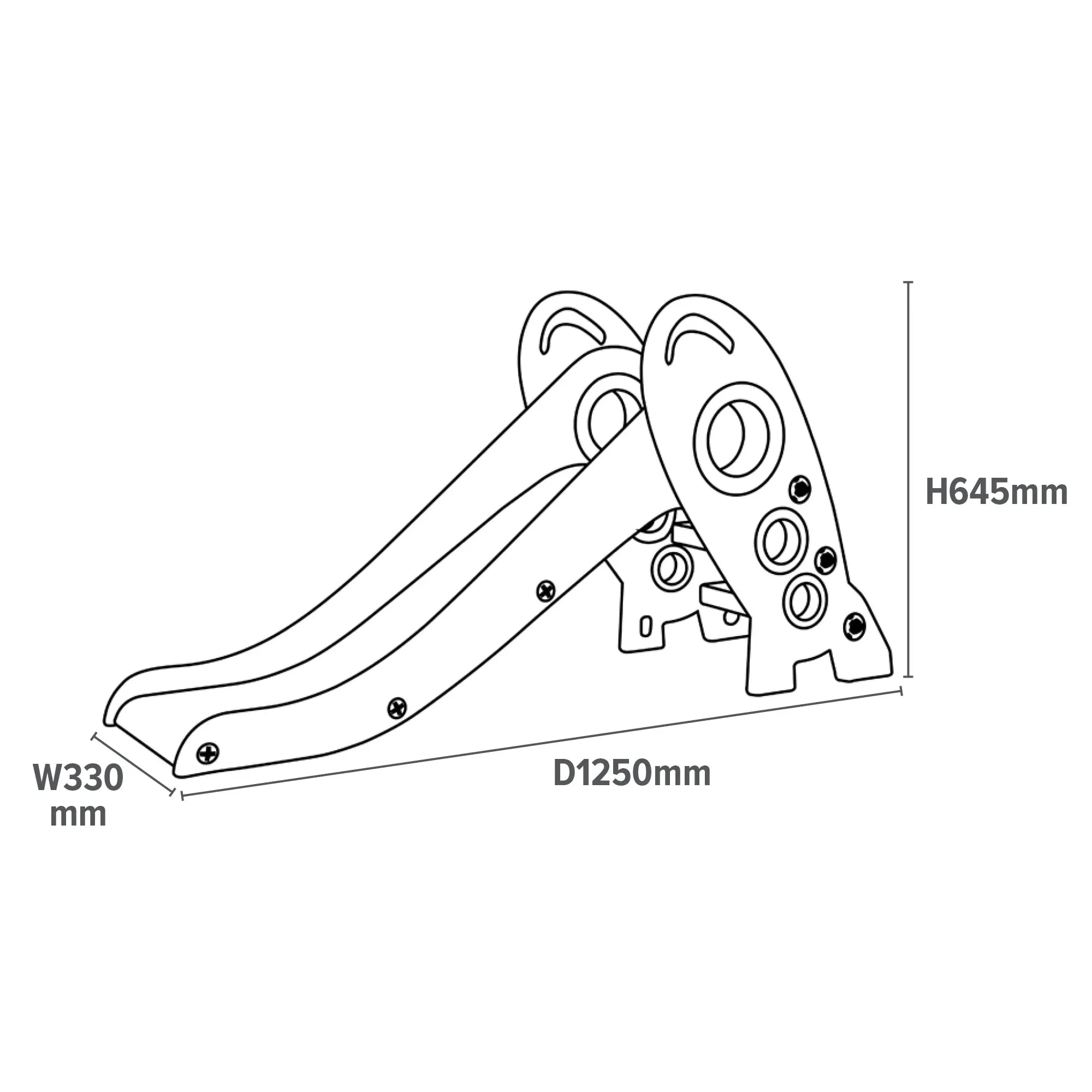 Kids Foldable Rocket Slide - Green & Gold