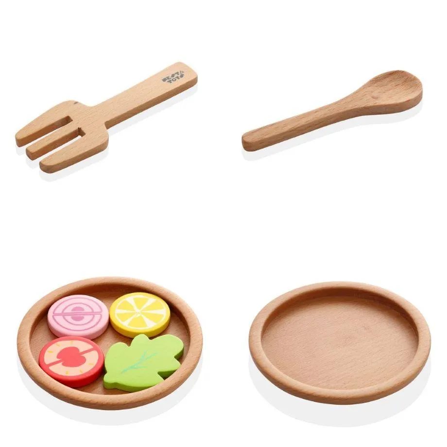 Kitchen Play Set | Beech Wood Cooking Set (9 Pcs)