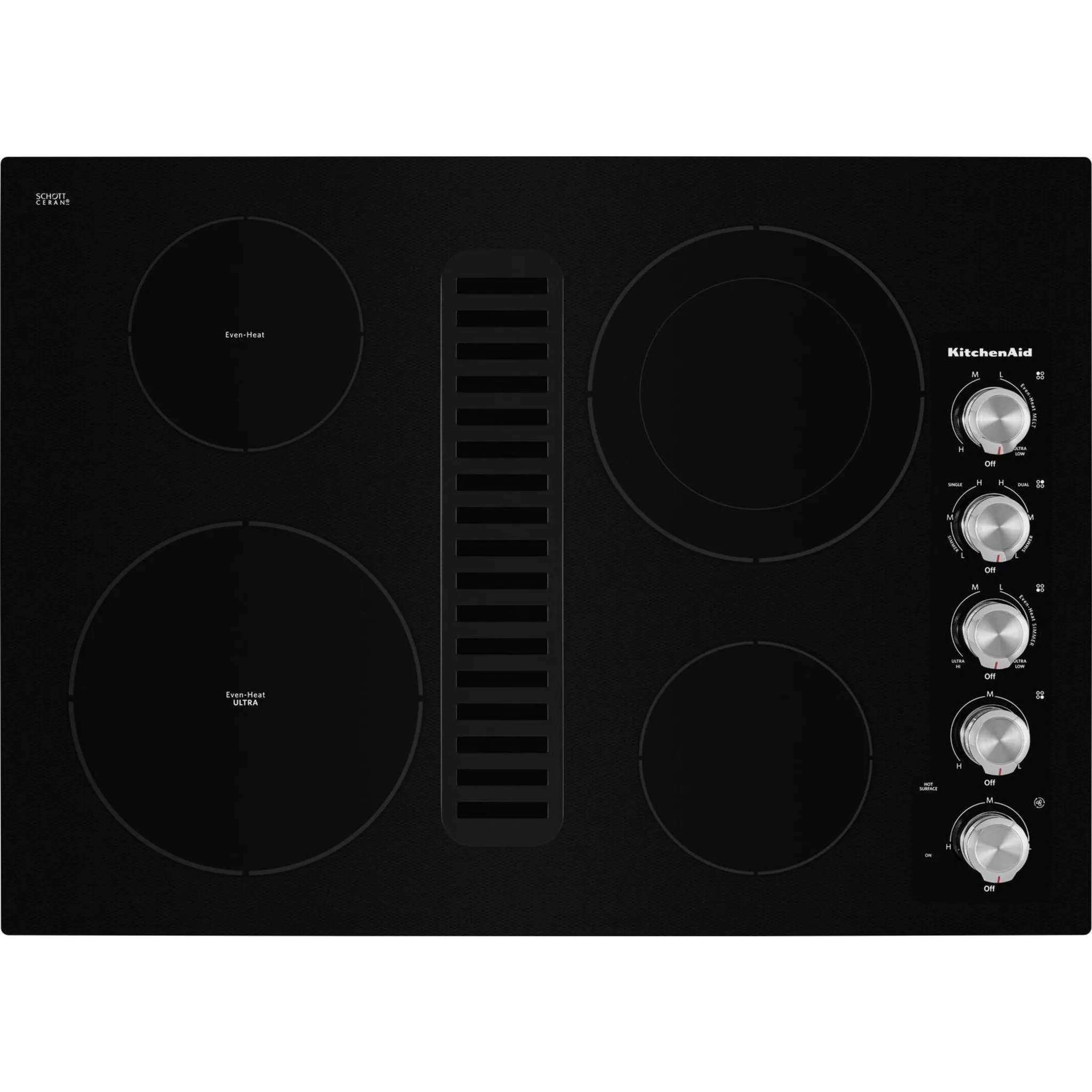 KitchenAid 30" Cooktop (KCED600GBL) - Black