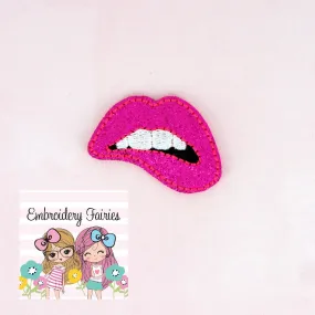 Lips Feltie File - Sexy Embroidery File - ITH Embroidery File - Planner Clip Embroidery File - Machine Embroidery Design