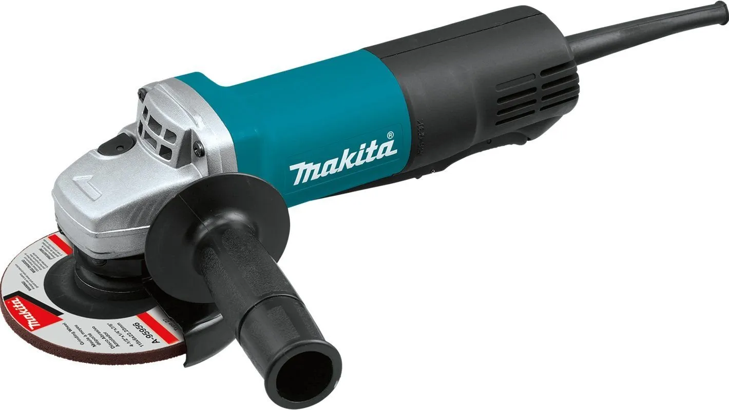 Makita (9557PB-R) 4-1/2" Paddle Switch Angle Grinder, with AC/DC Switch (Factory Reconditioned)