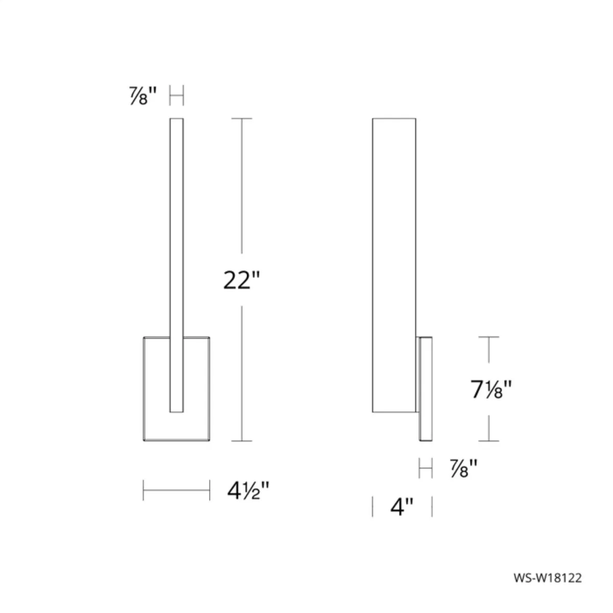 Mako 22 In. 2 Lights LED Outdoor Wall Sconce 3500K Aluminum Finish