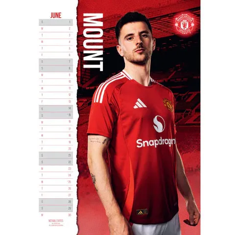 Manchester United 2025 Official Calendar