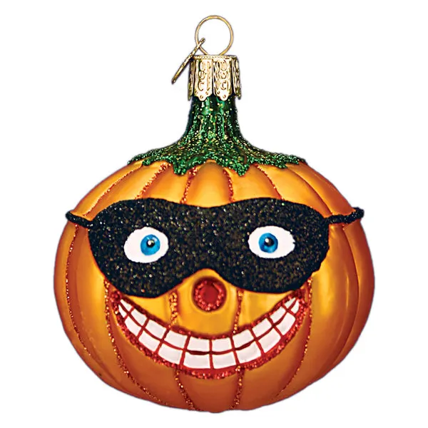 Masked Jolly Jack O'lantern Ornament