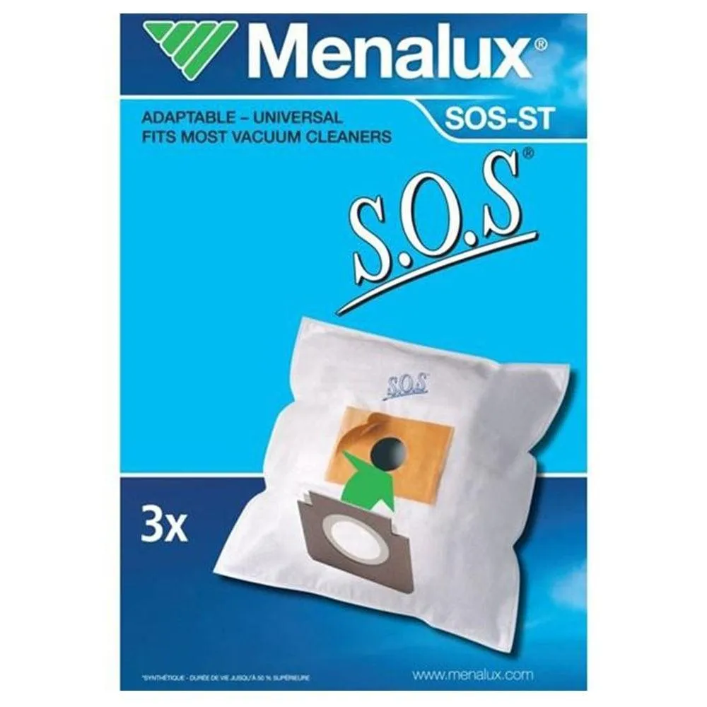 Menalux Universal SOSST Vacuum Cleaner Bags - 3 Pack | SOSST