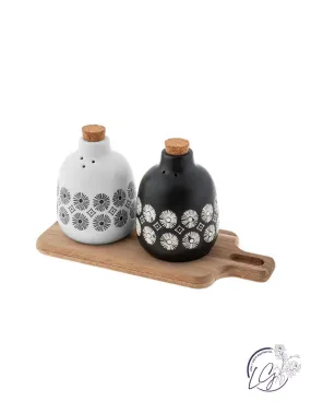 Milo Salt & Pepper w/ Wood Tray