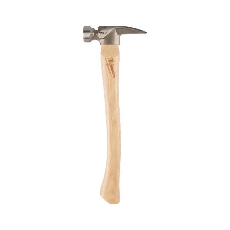 Milwaukee 19 oz Milled Face Framing Hammer 16 in. Hickory Handle