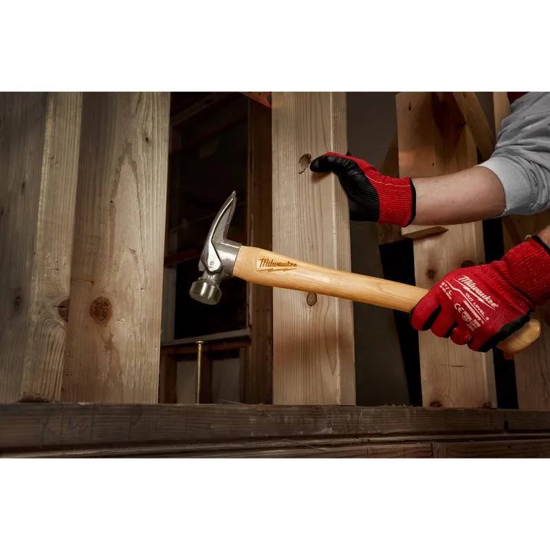 Milwaukee 19 oz Milled Face Framing Hammer 16 in. Hickory Handle