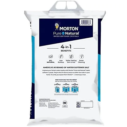 Morton® Pure and Natural Water Softener Salt Crystals, 40lb