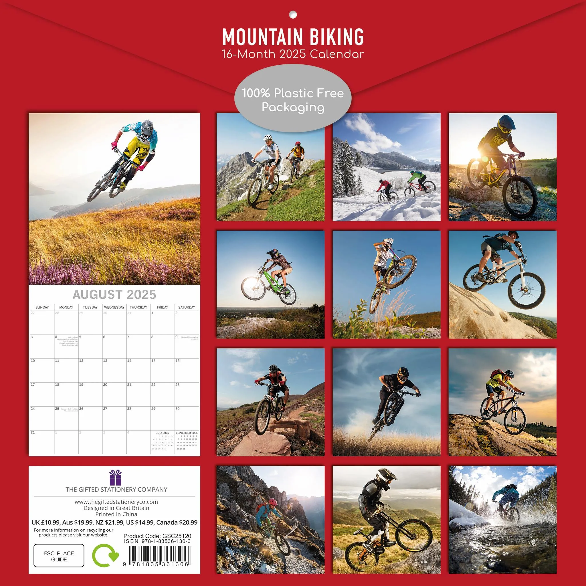 Mountain Biking Wall 2025 Calendar