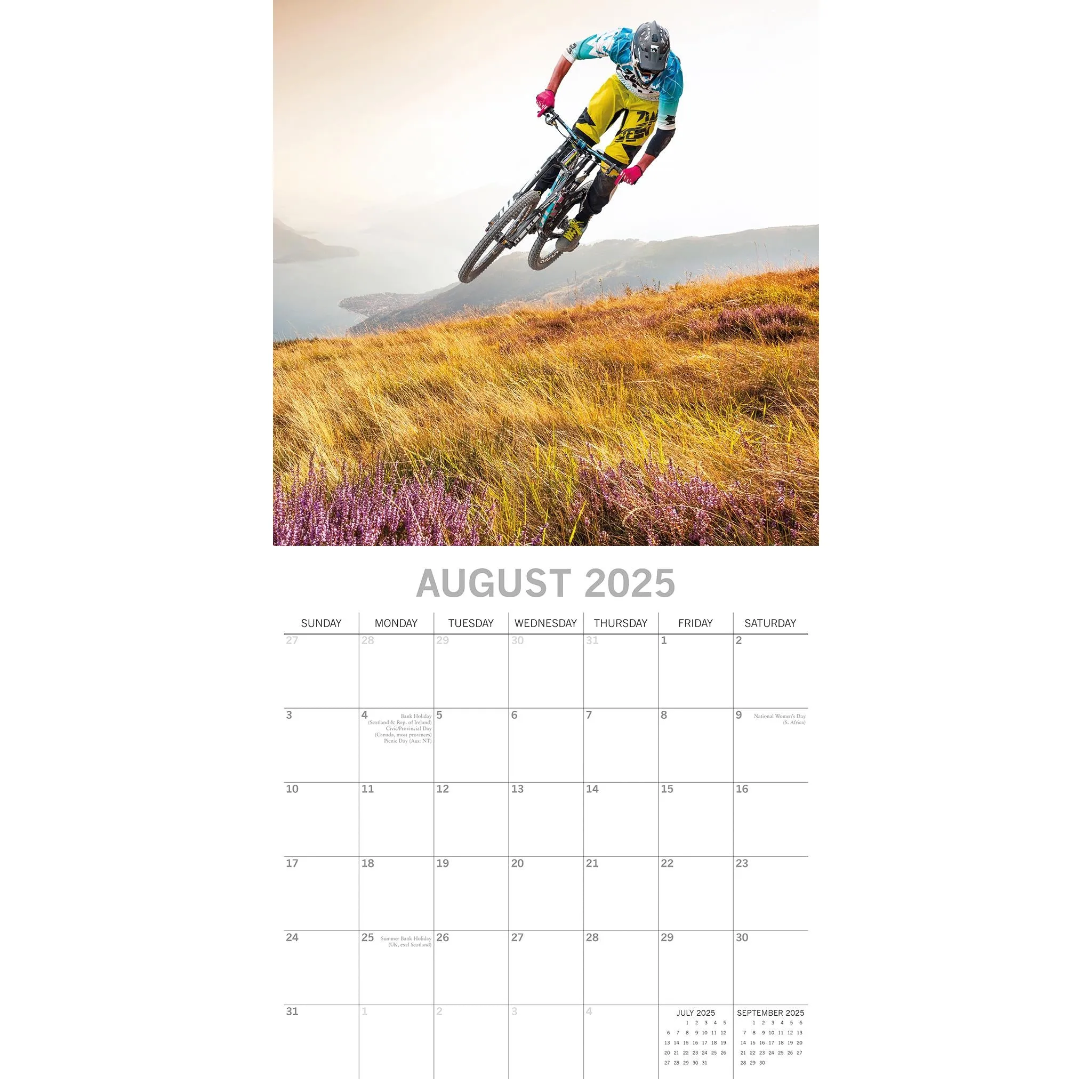 Mountain Biking Wall 2025 Calendar