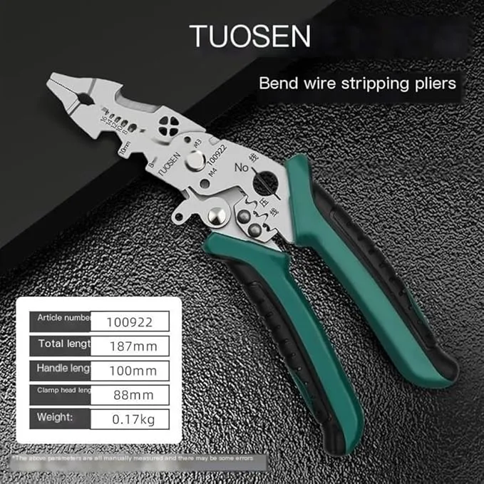 Multi-Function Wire Stripper Tool - Cutter, Pliers, Wrench & More