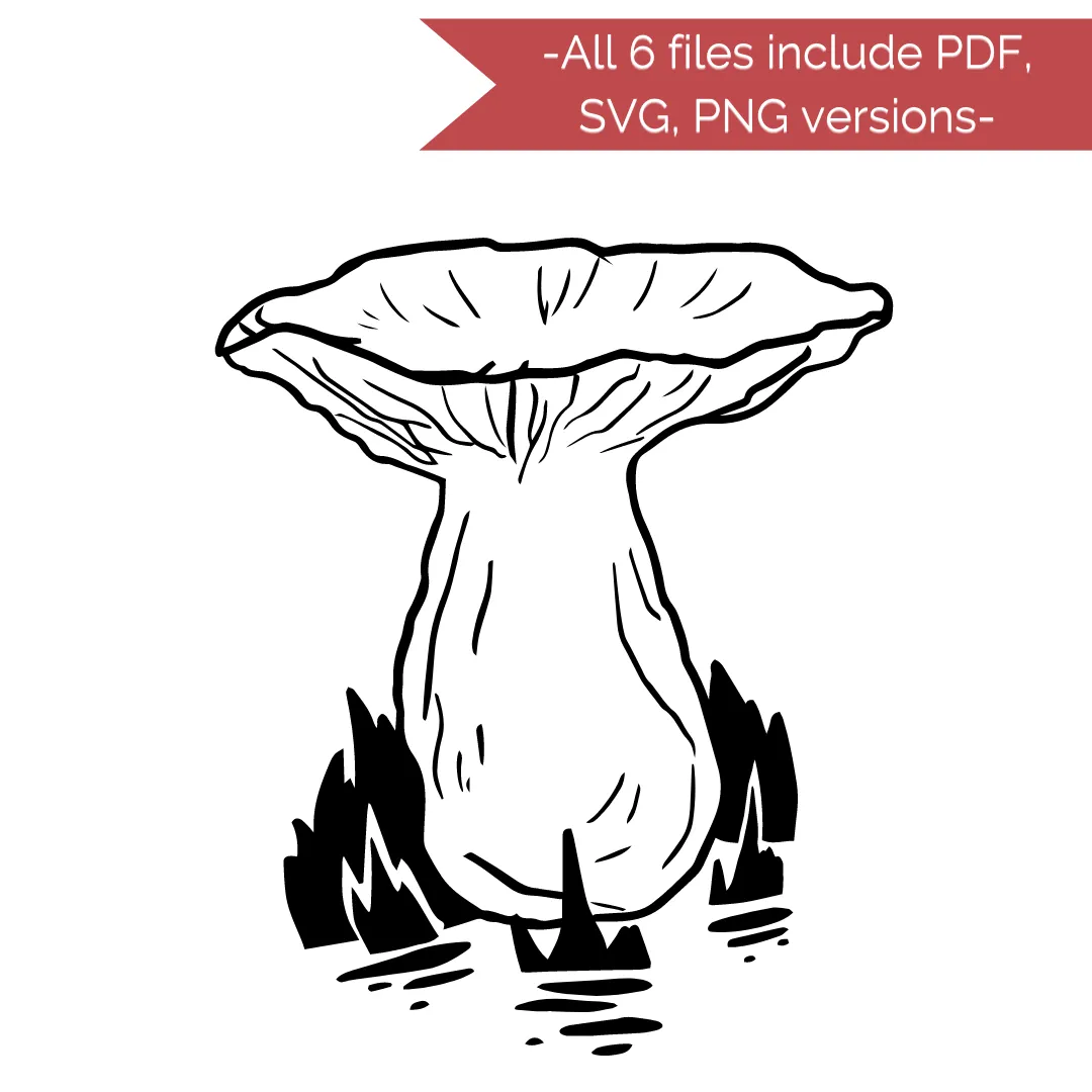 Mushroom Stencil Cut Files! 🍄 STAFF PICK! [AI SVG PNG DXF]