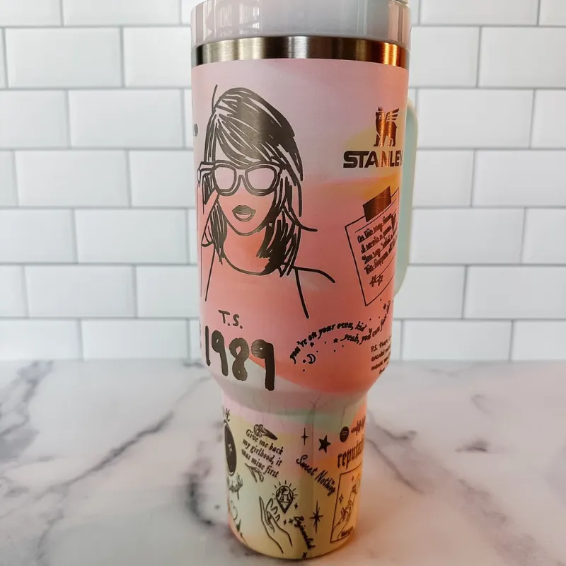 Music Themed 40oz Insulated Tumbler With Handle